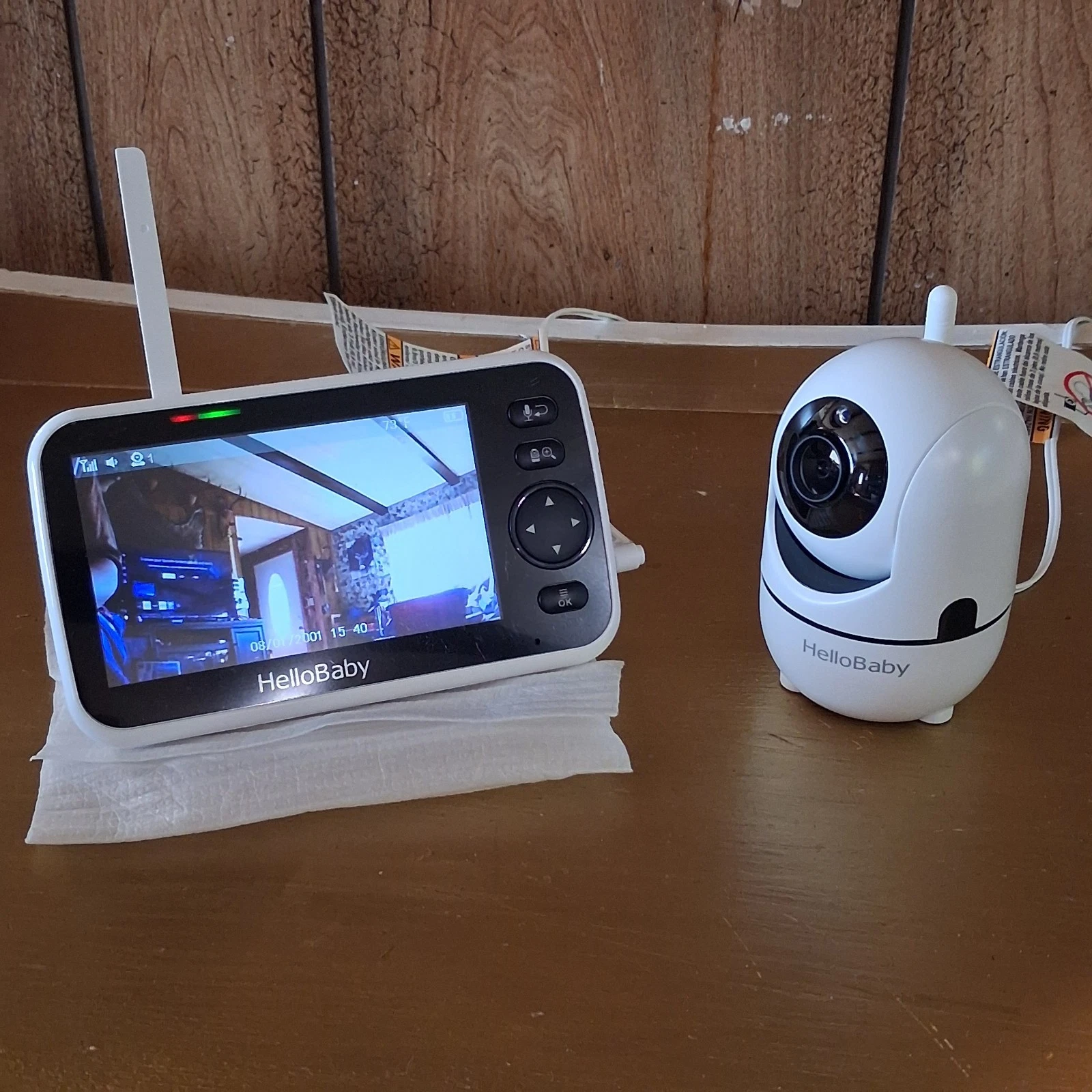 HelloBaby HB6550 Video Baby Monitor 2.4Ghz Wireless 5" Screen Temperature Sensor