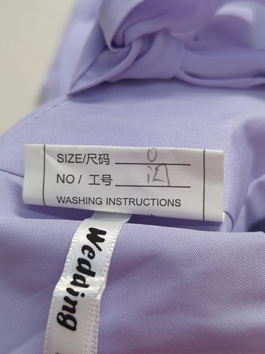 Vestido largo formal plisado de gasa con cuello halter línea A para mujer 0 púrpura - Imagen 6 de 7