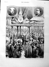 Old Antique Print 1886 Queen Medical Hall Victoria London Jenner Savory ...