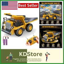 Fun 2.4GHz Remote Control Dump Truck with Flashing Lights for Outdoor Adventures