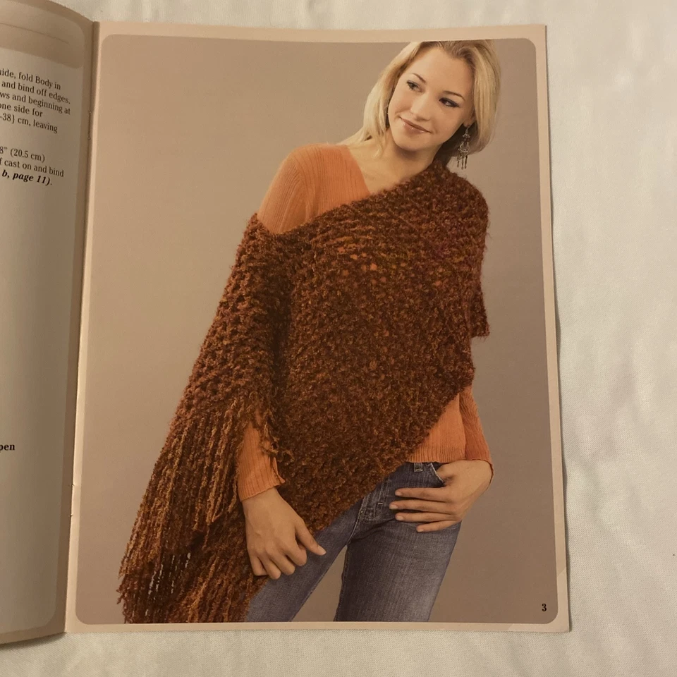 Trendy Knit Ponchos 4 Designs By Kay Meadors Leisure Arts 2004 - Image 3 of 4