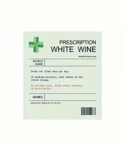 White Wine Prescription Bottle Novelty Label | Adults Birthday Gift | Humour