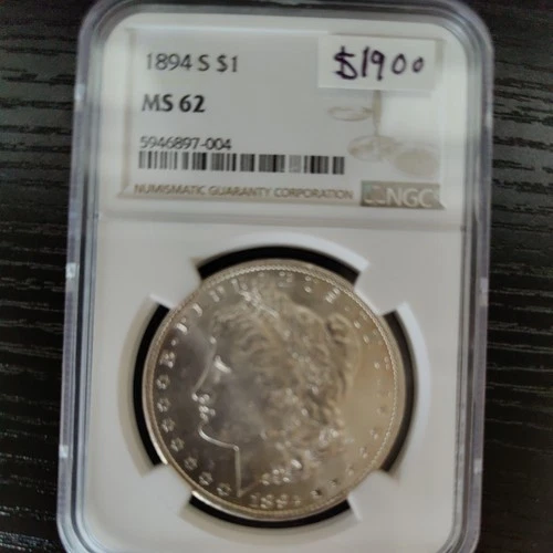1894-S $1 Morgan Silver Dollar Coin NGC MS62 **Better Date**