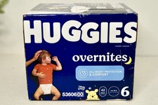 Huggies Overnites Disposable Diapers Size 6 - 42 Count, Overnight 35 lbs
