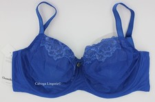 NWT Chantelle С67610 Orangerie" 3-Part Soft Cup Full Figure Mesh Bra Indigo Blue