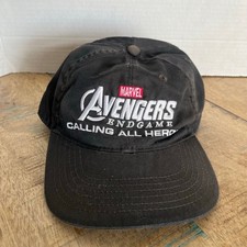 Marvel Avengers Black Hat Adjustable Adult Size OSFA Marvel Baseball Cap