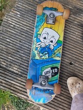 Vintage United Skates Skateboard Deck Original Dogfish Zero-G Wheels 28 inches