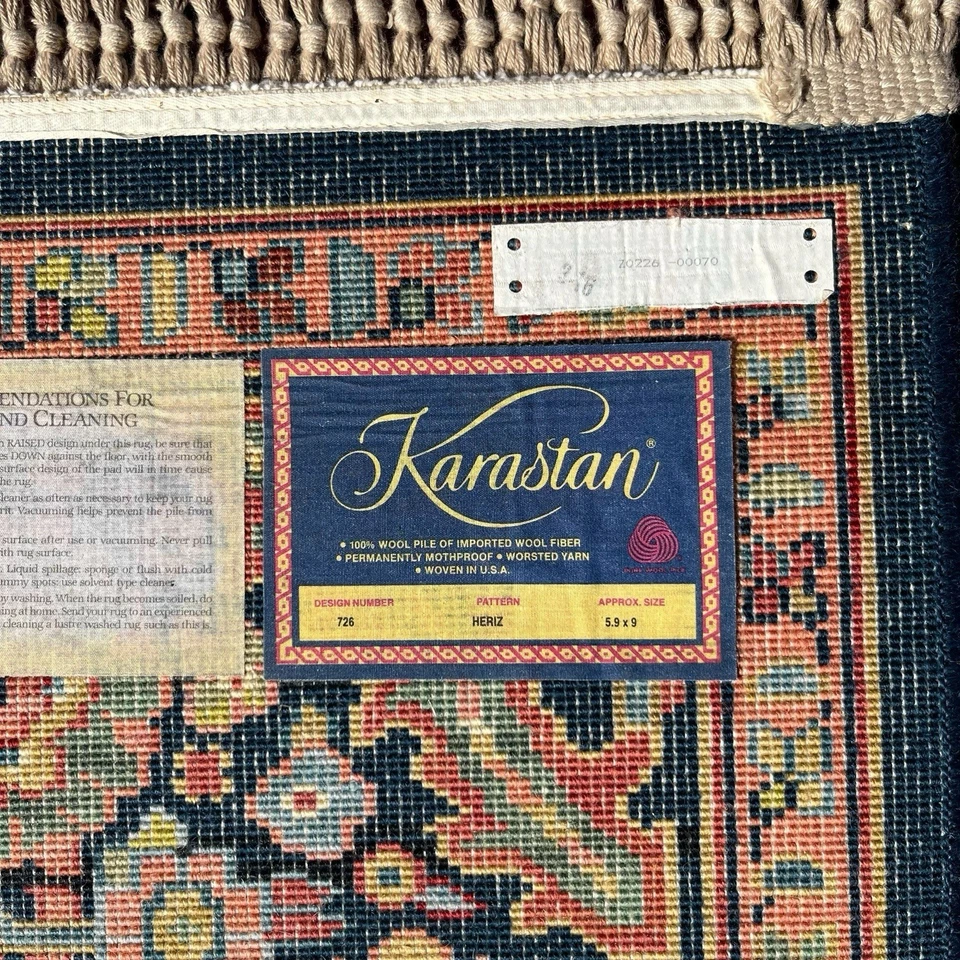 Alfombra de lana Karastan Heriz 726 6x9 pies alfombra de área vintage tejida a máquina en EE. UU. Foto 4 de 4