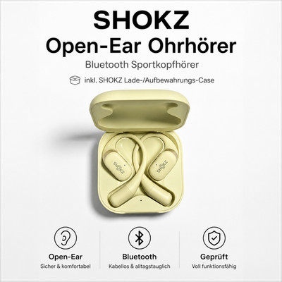 SHOKZ OpenFit Bluetooth Open-Ear Sport Ohrhörer mit Ladecase