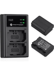 FirstPower NP-FZ100 Battery 2-Pack and Dual USB Charger