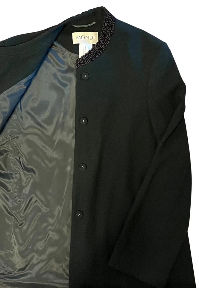 Chaqueta Larga De Colección Años 80 Mondi 34 6 Lana Blazer Bolsillos Alemania Tranquilo Lujo Verde Foto 3 de 4