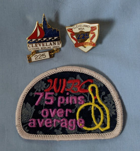 Bowling Awards Cleveland Women's WIBC Vintage Lot Two 225 Pins 1 Iron-On Patch
