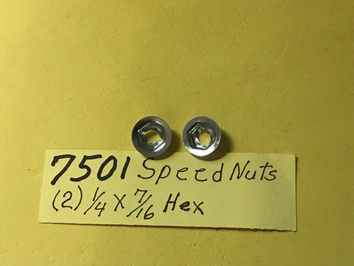 Harley 7501(2) Speed Nuts 1/4x7/16 Hex Self Thread Big