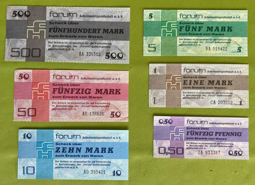 Konvolut DDR Intershop Geld Forumscheck Banknoten Geldscheine 1979