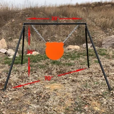 Highwild AR500 Steel Shooting Target Stand System(Stand,Mounting Kit & 12" Gong)