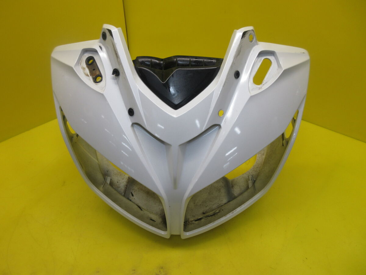 OEM 2008 YAMAHA FZ1 WHITE & RED FRONT UPPER NOSE FAIRING OEM 2008 YAMAHA FZ1 WHITE & RED FRONT UPPER NOSE FAIRING