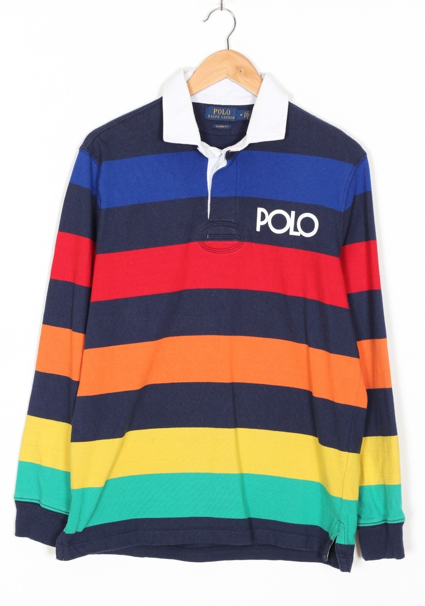 ウェア Polo by Ralph Lauren rugby shirt size L Polo Ralph Lauren Rugby Striped Long-Sleeve Polo | Saks