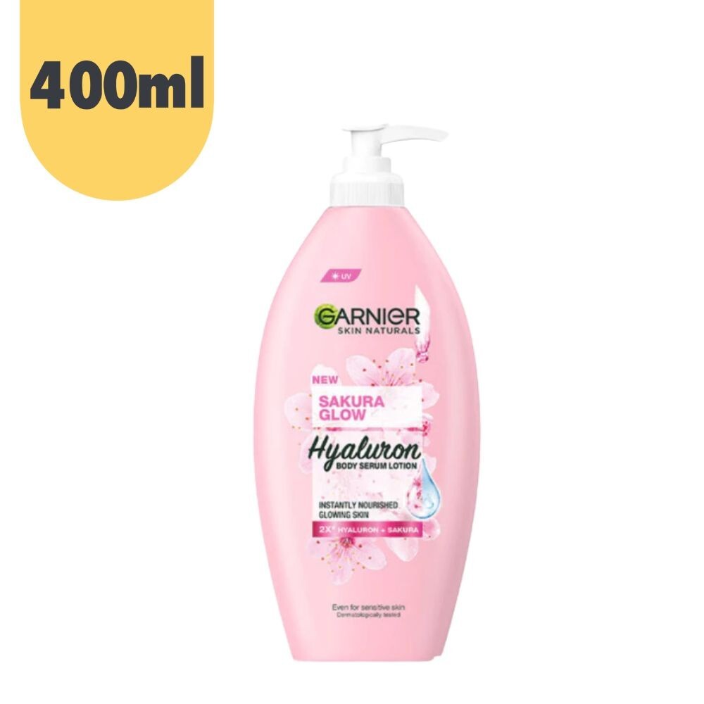 3 X 400ml Garnier Body Sakura White Pinkish Radiance Serum
