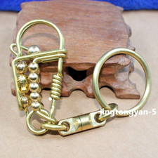 Handmade Brass Keychains Belt Clip Wallet Bag Car Key Ring Key Chain Holder