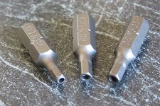 1/8" 9/64" & 5/32"  HEX imperial ALLEN KEY CHROME VANADIUM  SECURITY BITS 