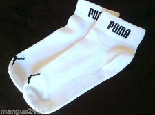 Image of LADIES HIGH QUALITY PUMA ANKLE SOCKS BLACK OR WHITE WITH PUMA LOGO