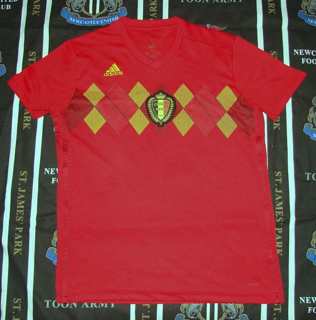 Belgium Home 2017 2019 Football Shirt Jersey Adidas Size M cw1526 eBay