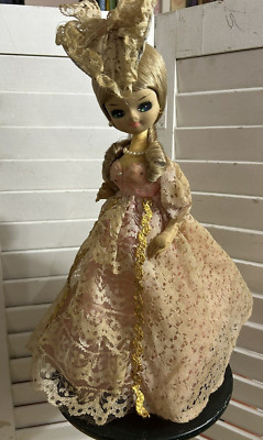 Vintage 70s Bradley Big Eyes Korea doll Southern Belle AS IS