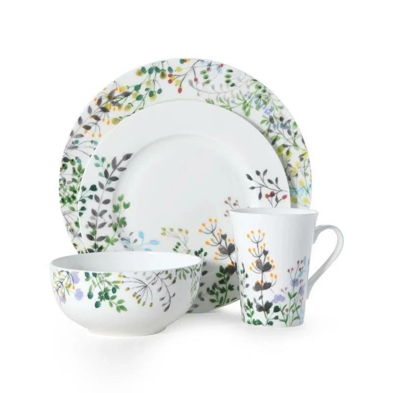 Mikasa Tivoli Garden Bone 16Pc Dinnerware Set Service For 4 eBay
