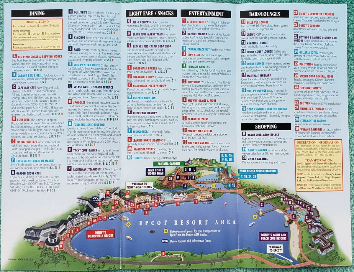 Epcot Resorts Area Map Disney World - S L1200.webp
