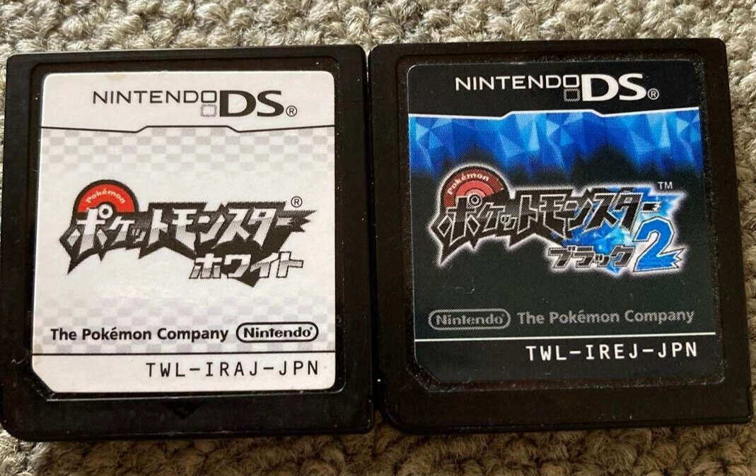 Pokemon Black 2 White set Nintendo DS Japanese game Cartridge