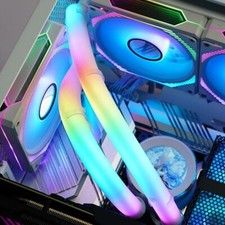 2 PCS 13In LED Tube Sleeve ARGB Soft Tube CPU Liquid Cooler Motherboard Lighting
