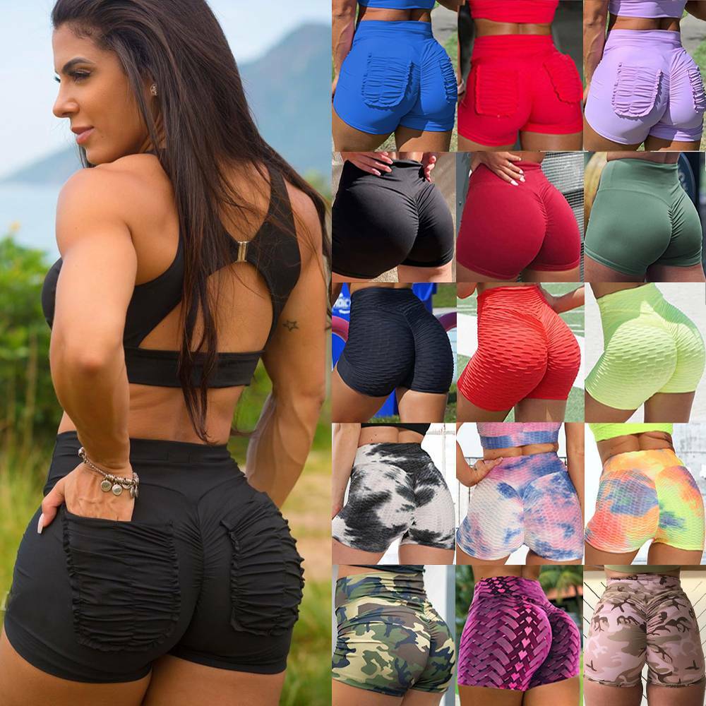Women's Sports Yoga Shorts Push Up Scrunch Booty Hot Pants Fitness Workout  O17 | eBay
