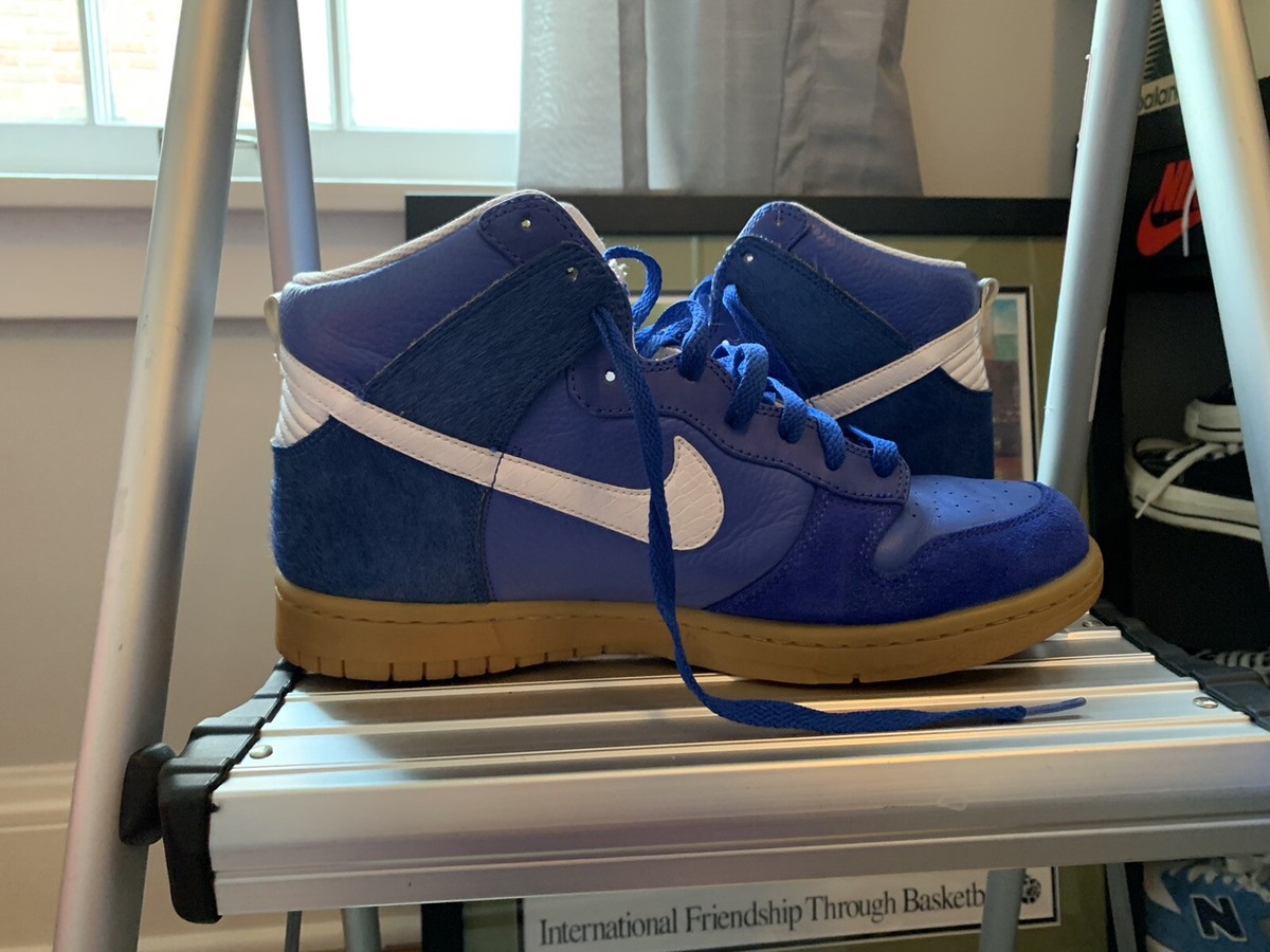 Size 10.5 - Nike Dunk High Premium Blue - 317892-412 | eBay