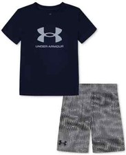 Under Armour Toddler  Little Boys Logo T-Shirt  Printed Shorts Size 2T