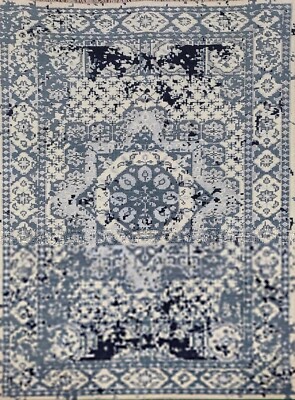 5.3'x7.6' Abstract Modern hand knotted Rug Contemporary Carpet
