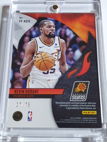 2023 Panini Phoenix Kevin Durant #PATCH ORANGE /75 Game Worn Jersey - Rare - Picture 4 of 4