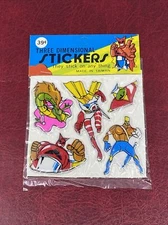 Vintage Three Dimensional /Puffy Sticker Sealed￼Package