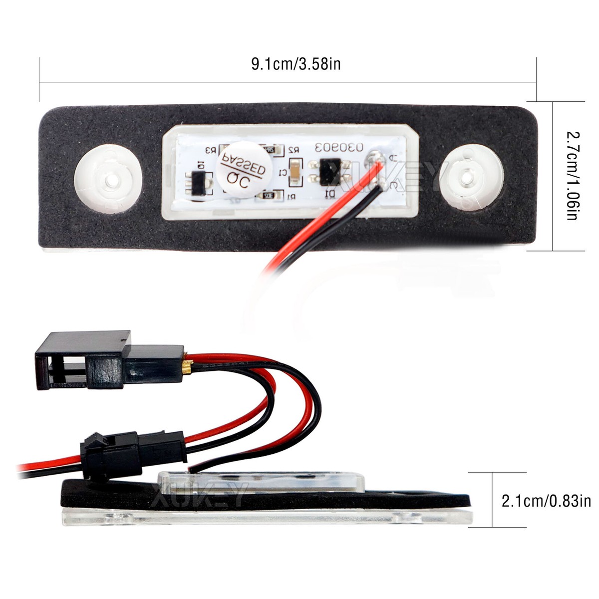 Produktbild von 2x ABAKUS LED KENNZEICHENLEUCHTE Passend Für FORD USA MUSTANG | L17-210-0009LED