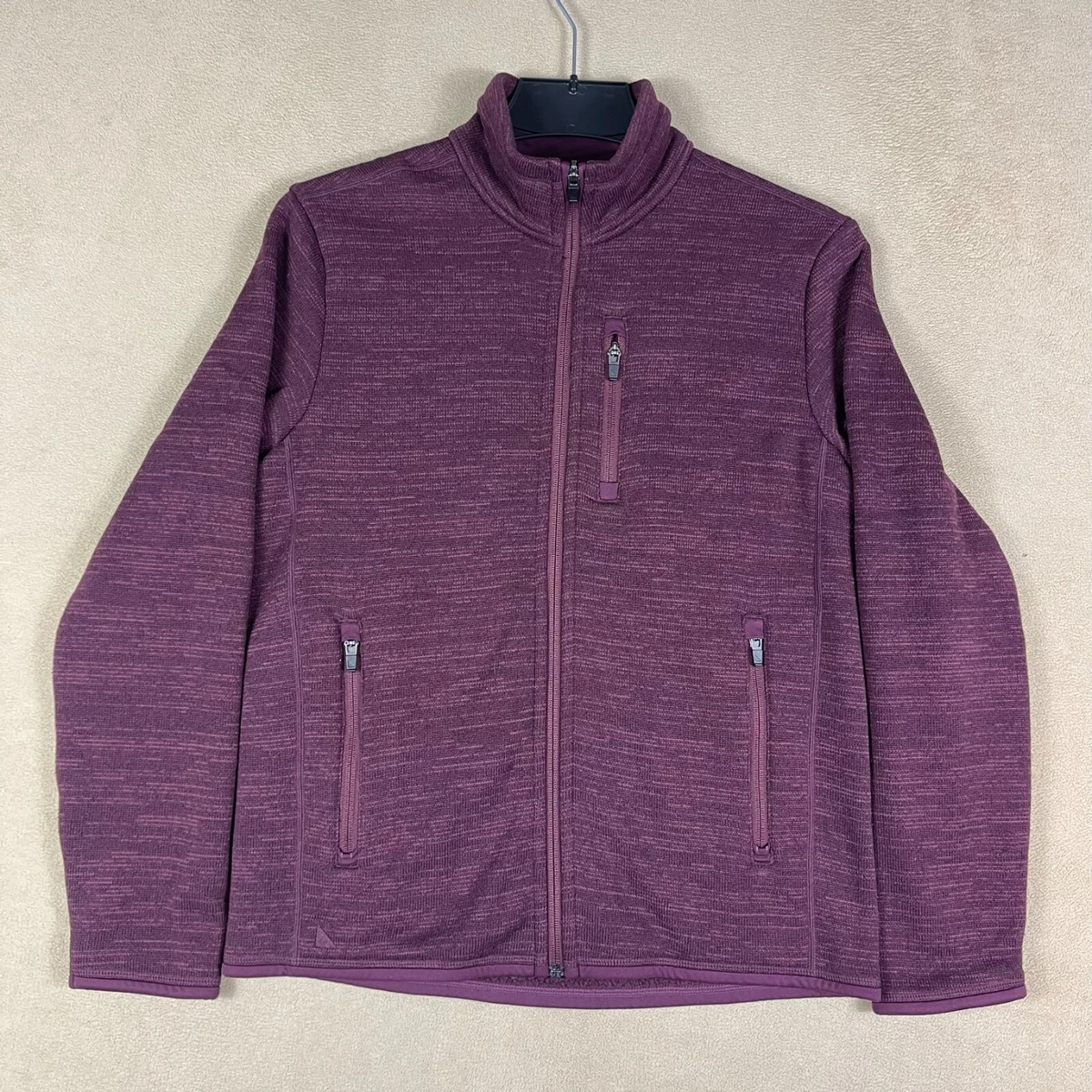 Mens purple fleece jacket sale