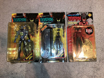 Devilman Figure Lot Of 3 Fewture Tribal Devilman, Tollg Symbiotic Mico, Zann