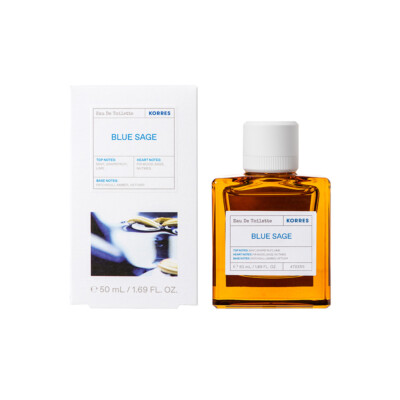 Korres Blue Sage Eau De Toilette 50ml 1.69fl.oz Men's Fragrance Woody Marine New