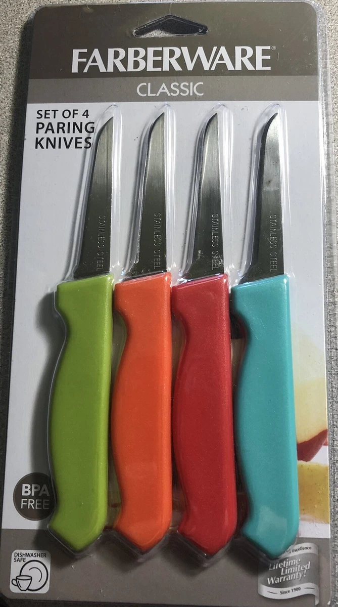 Farberware Classic Set of 4 Paring Knives Stainless Steel Blades