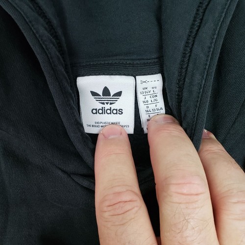 Adidas Youth Black Pullover Sweatshirt Hoodie Sz YL EXCELLENT CONDITION!!! - Picture 3 of 9