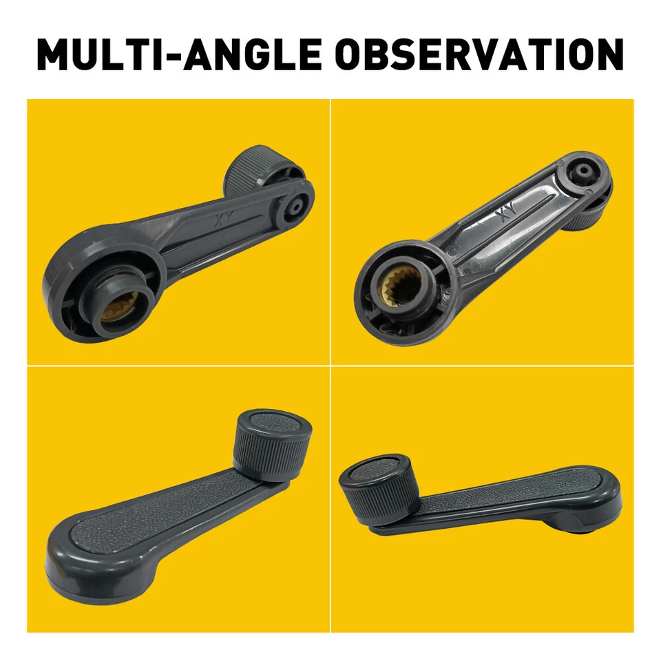 Pair Gray Passenger Driver Inside Window Crank Handle For 1985-08 Toyota Corolla - Image 4 of 4