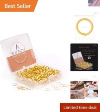 300 Gold Plated Jump Rings - Ideal for Crafting Earrings Keychains