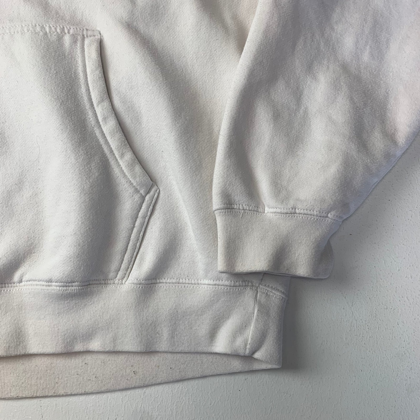 FILA felpa con cappuccio pullover anni 90 logo retrò bianco donna XL