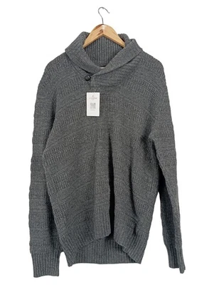Esprit Pull Homme Gris Laine Casual Texturé (INT L) - Photo 1/4