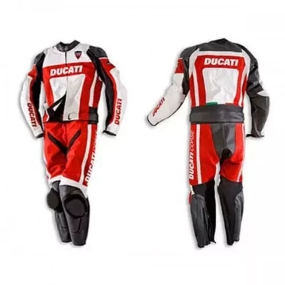 Homme cuir Ducati moto combinaison tenue sportive armure protection renforcée CE - Photo 1/2