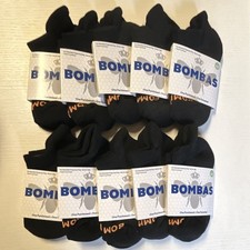 10 Pack Bombas Unisex kids XS Ankle Socks Black