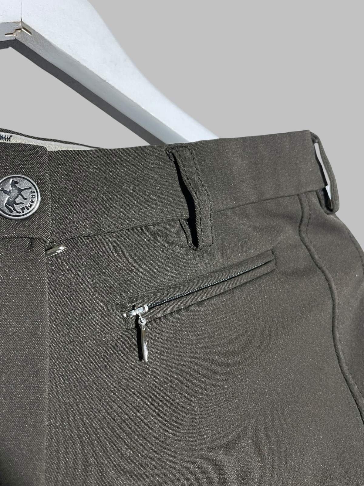 Pikeur Women’s Riding Breeches – Full Grip Seat Equestrian Pants, Olive Green